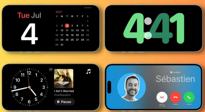 尖山苹果手机维修分享iOS17横屏充电待机显示有什么好处 